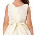 Grace Karin Fashion Design Sleeveless V-Neck Beige Lace Flower Girl Dress Small Girls Dress 2~12Years CL008938-4